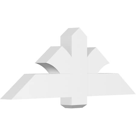 Ekena Millwork Redmond Architectural Grade PVC Gable Bracket, 48"W x 18"H x 4"D x 6"F, 9/12 Pitch GBP048X18X0406RED00